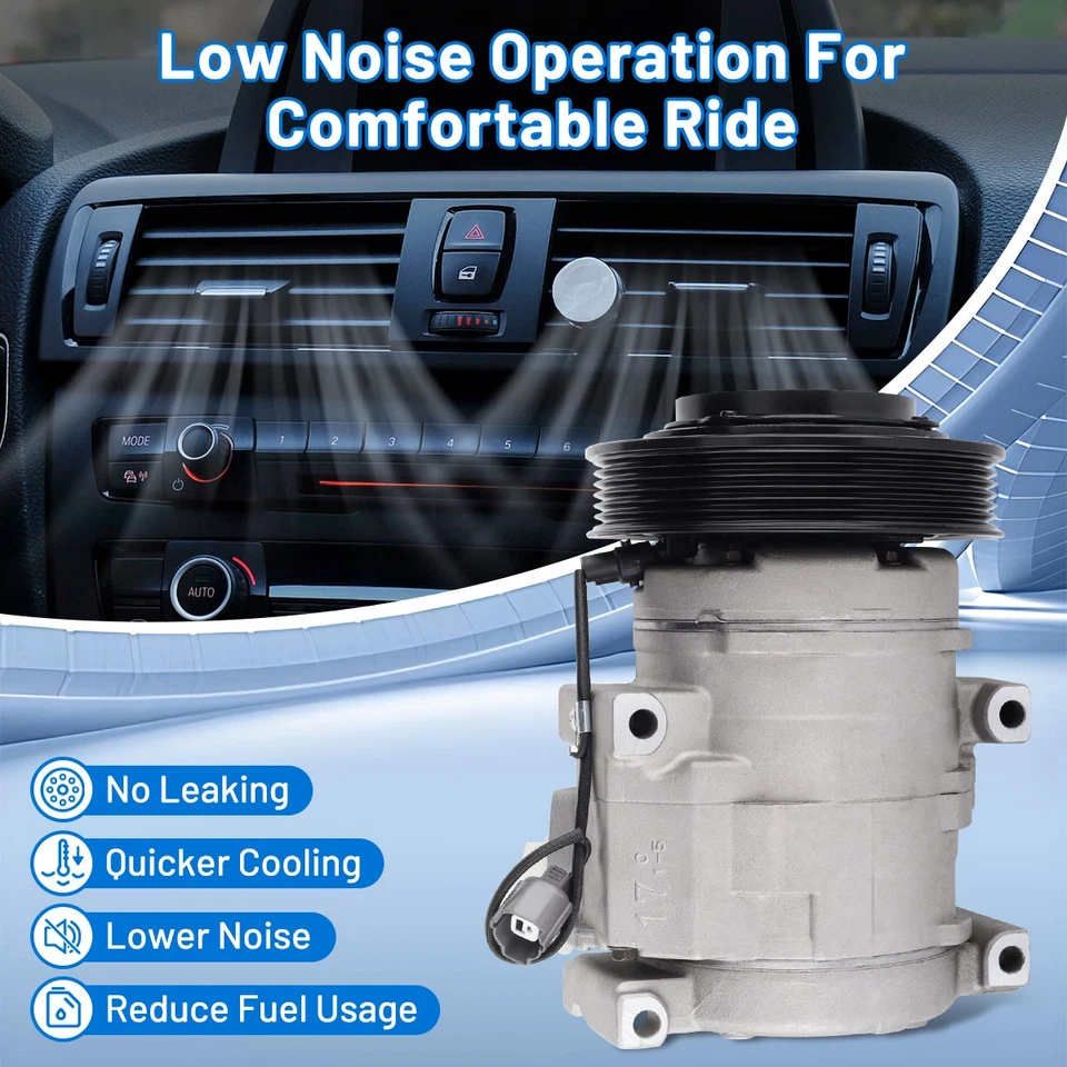 Compresor de aire acondicionado CO 10736C con embrague para Honda Odyssey 2005 2006 2007 3,5 L V6 Foto 3 de 4