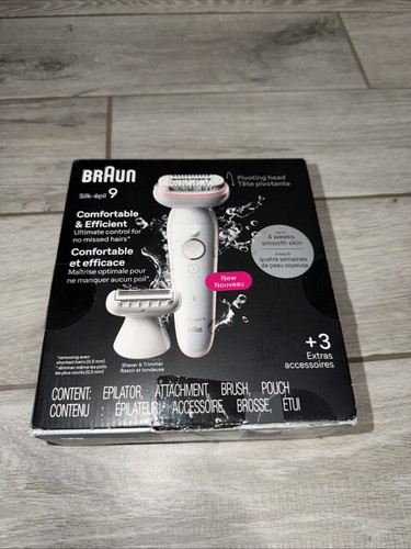 Braun Epilator Silk-épil 9, Hair Removal Device, Women Shaver  Trimmer,