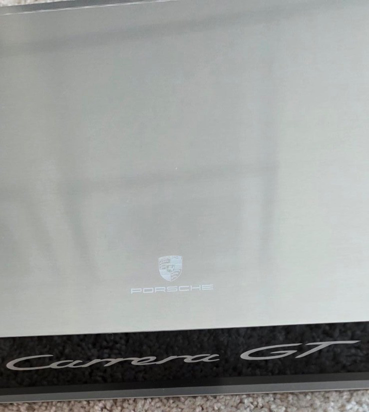 Porsche Carrera GT Prospective Buyer Kit with Scale Model Engine brochure  