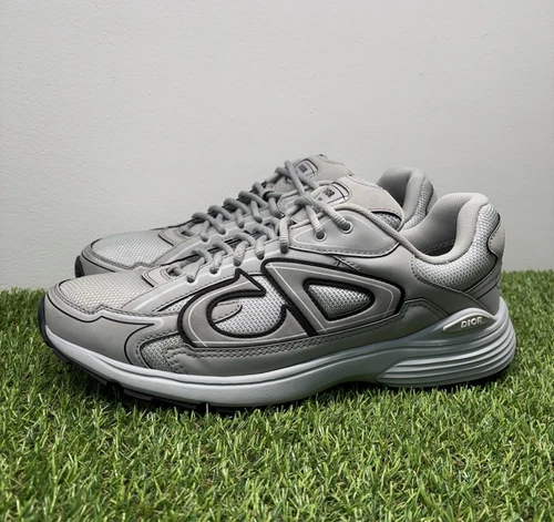 Taille 44 EU (11 US) Baskets réfléchissantes Dior B30 « Gris » EXCELLENT ÉTAT !