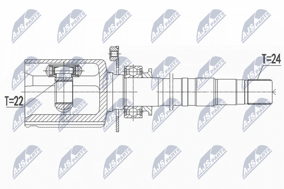 Nty Inner Cv Joint For Fiat 500X Multijet 14- Jeep Renegade 14 - Image 11