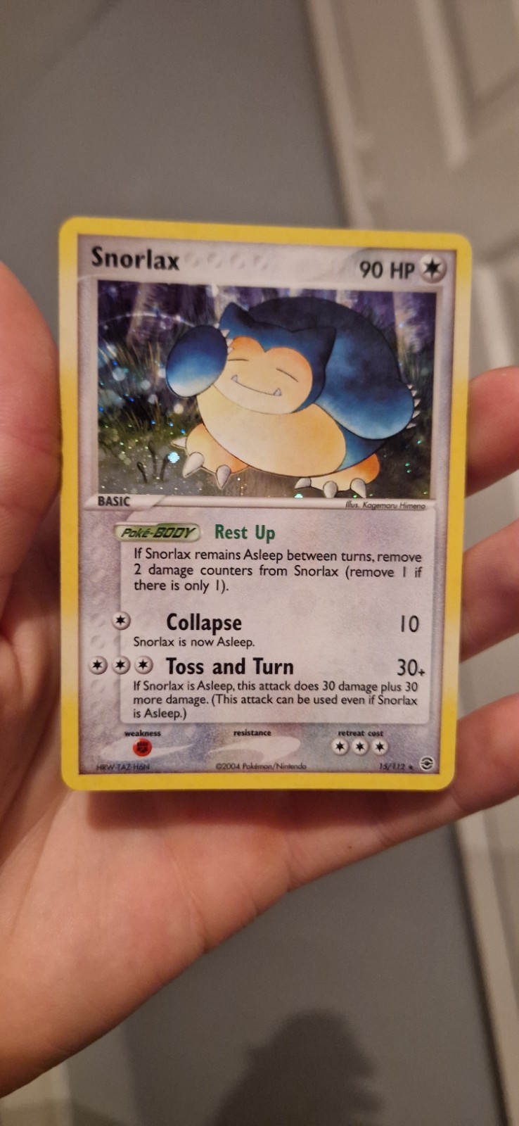 Pokemon Snorlax 15/112 EX FireRed & LeafGreen Rare Holo Card