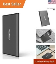 Sleek 500GB USB 3.0 External Hard Drive - Ultra Slim, Aluminum, Plug and Play