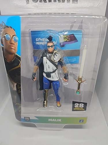 Fortnite Malik Solo Mode 4" Figur Serie 25 #279 Crystal Wings Wrap Code 2024 - Bild 4 von 4