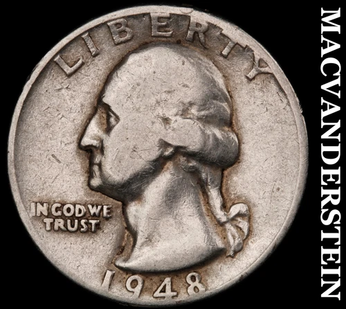 1948 Washington Quarter- Silver- Scarce Better Date No Reserve #J3571