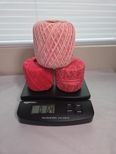 Lot Of 3 Crochet Thread In Shades Of Pinks.
