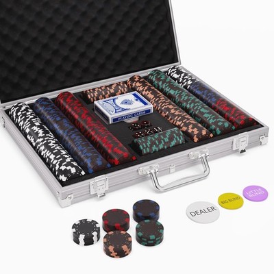 500 Pcs Black Poker Chips Set Casino Chips Blackjack 11.5 Grams Poker Chip Se...