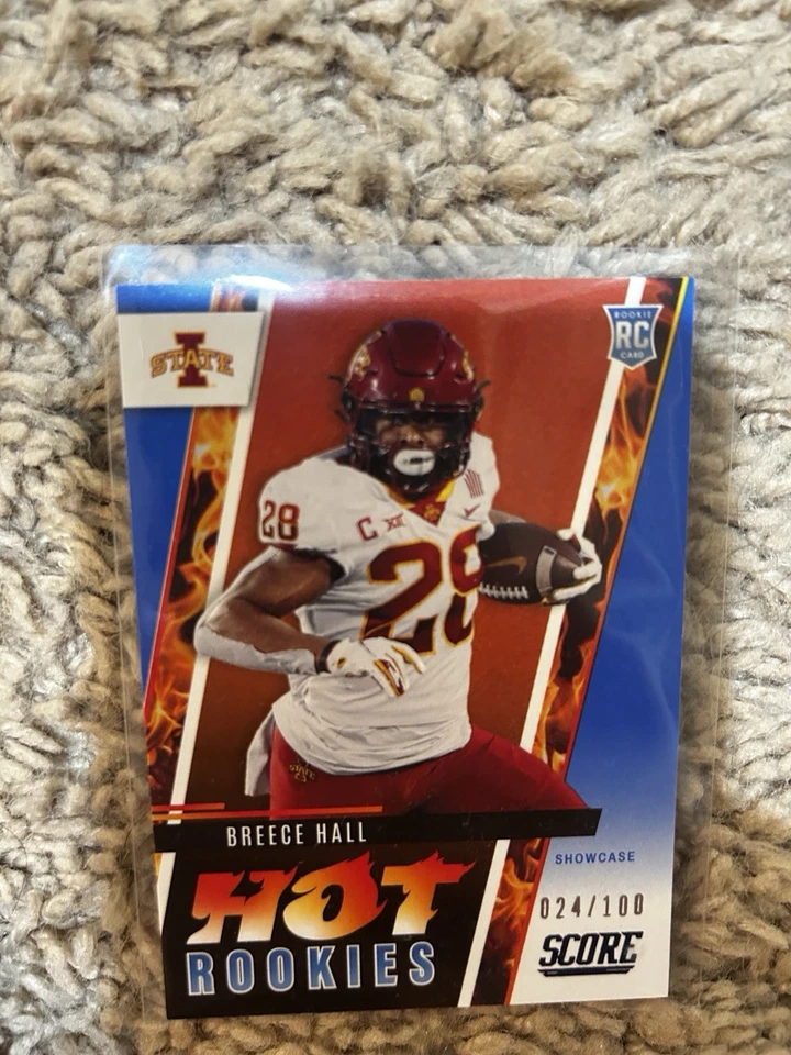 2022 Score - Hot Rookies Breece Hall #HR5 Showcase /100 (RC) - Image 2 of 4