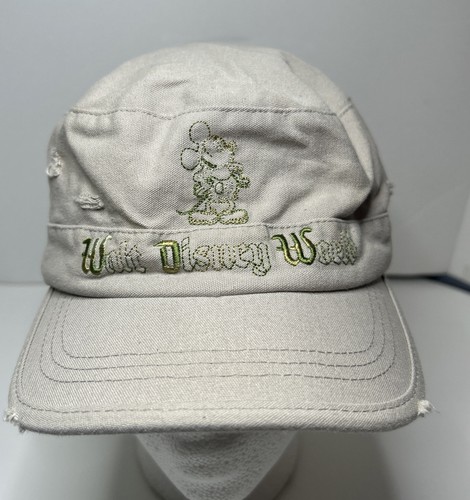 VTG Disney Hat Beige Khaki Mickey Mouse Through The Years Embroidered Adjustable - Picture 1 of 8