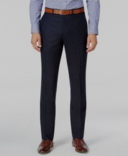 Kenneth Cole Reaction Men's Blue Shadow-Check Suit Separate Pants Size 40W 32L