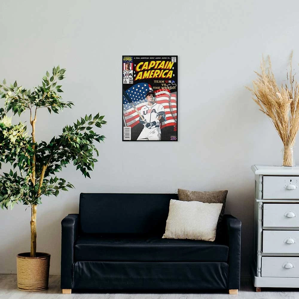 Aaron Judge Captain America 2026 Team USA Baseball Comic Book Poster