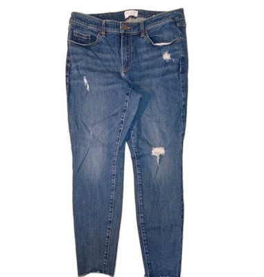 Lane Bryant Jeans 16 Mid Rise Skinny Signature Fit Flex Magic Waistband Blue GUC