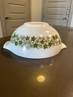 Pyrex Crazy Daisy 2 1/2 Qt Mixing Bowl White Green 443 Spring Blossom Cinderella