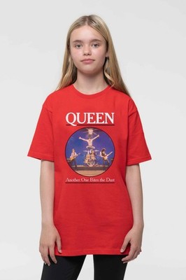 Queen Kinder T-Shirt Another Bites The Dust Band Logo offiziell rot Alter 5-14 Jahre