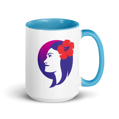 Hawaiian Airlines US Island Ceramic Mug 15 oz W Color Inside Gift Idea Travel