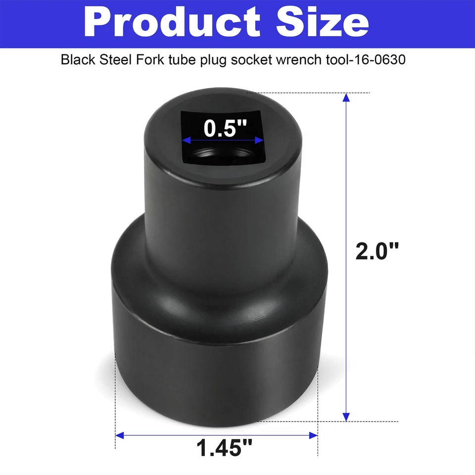 Fork Tube Plug Socket Wrench Tool 16-0630 for 1948-1984 Harley-Davidson FL Foto 3 de 4
