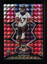 2022 Panini Mosaic Rookies Pink Camo Mosaic Prizm Nik Bonitto #396 0ma6