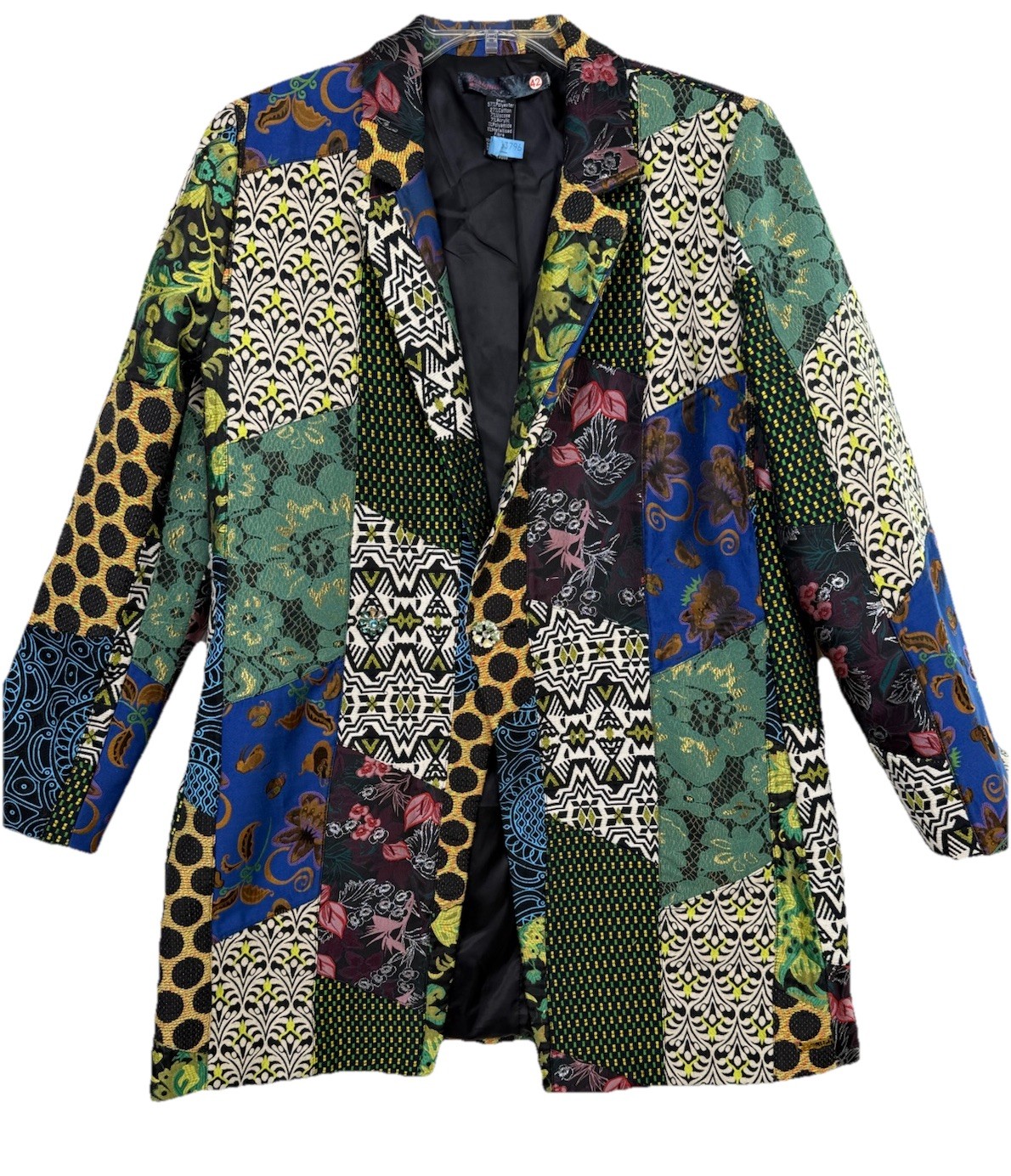 DESIGUAL Multicolor Patchwork Embroidered Jacket … - image 1