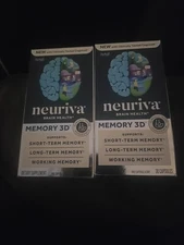 Neuriva 3D Brain Health Memory Supports Short+Long Term Lot Of 2 30 Caps Ea