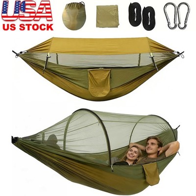 Hammock Tent With Mosquito Net And Rain Fly For 1-2 Preson Hiking Camping 440LBS