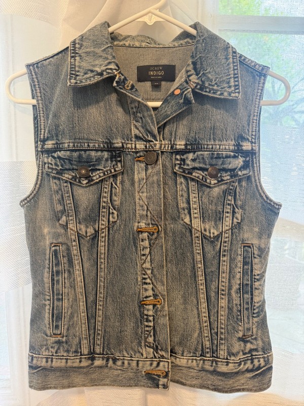 J.Crew Classic Denim Vest Size XS