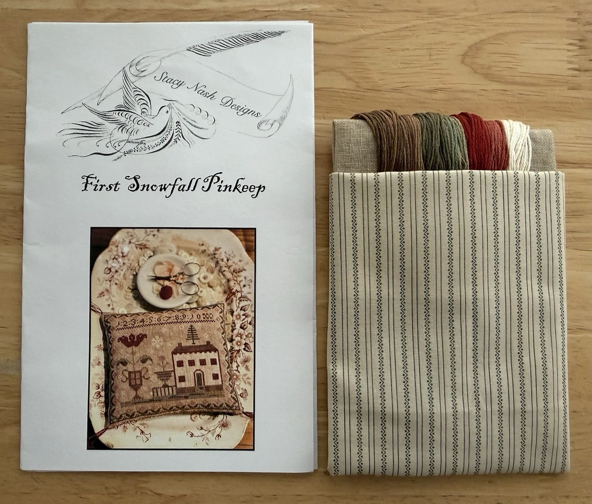 First Snowfall Pinkeep Cross Stitch Kit By Stacy Nash