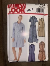 New Look 6214 Misses Dress Belted Shirt Dress Pattern 6-16 *Uncut