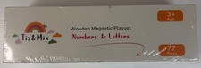 Tix Mix Wooden Magnetic Playset Numbers Letters 77 Piece Set Alphabet New