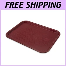 Burgundy Plastic Cafeteria Tray, 12" x 16"