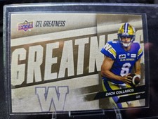 2024 CFL Upper Deck #82 Zach Collaros Blue Bombers Gold