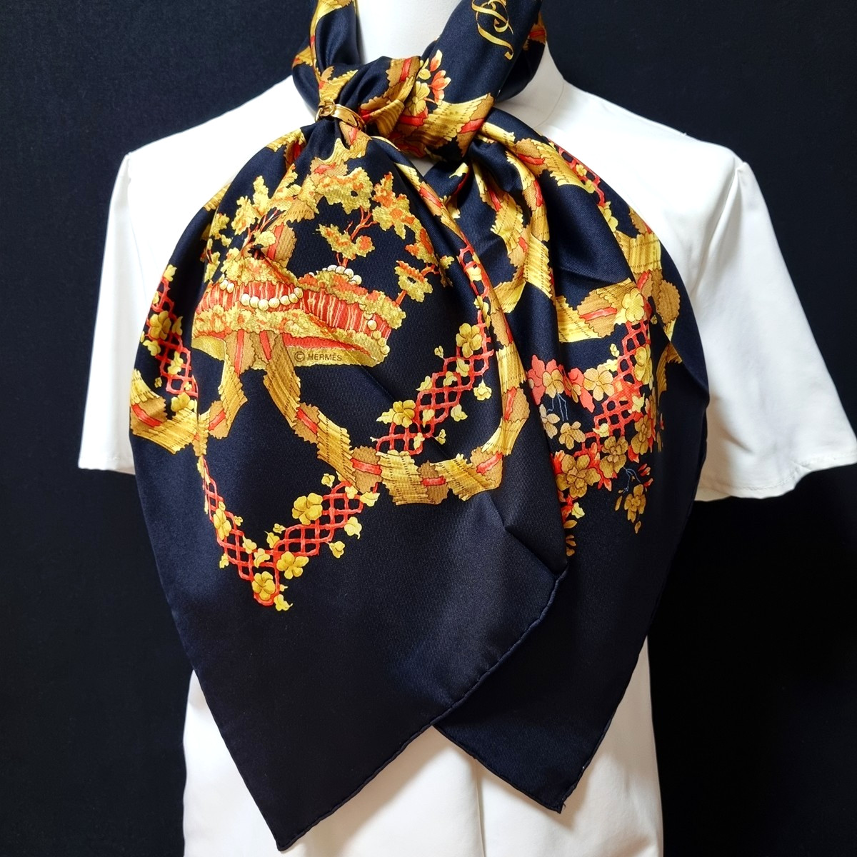 Le sacre du printemps blue, green - Hermès Scarf Details | Scarf Sage