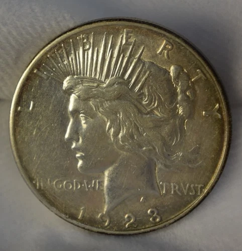 1923-D PEACE SILVER DOLLAR-AU ~NICE COIN~