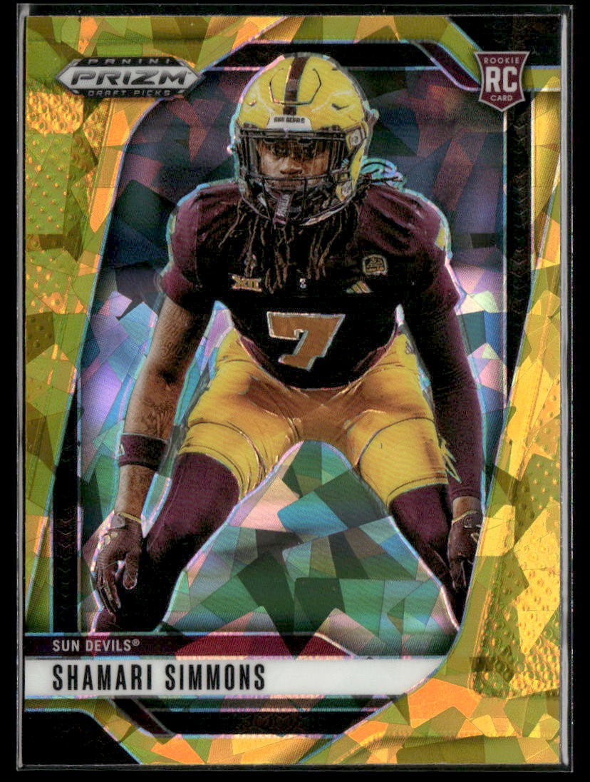 2025 Panini Prizm Draft Picks #11 Shamari Simmons Prizms Gold Ice