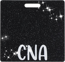 Nurse Badge Buddy, Black CNA Badge Buddy Nursing CNA Cards Glitter Horizontal Id