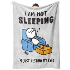 GoMelley Funny Gifts for Men, Dad, Husband, 60 inches x 50 inches, Gray 