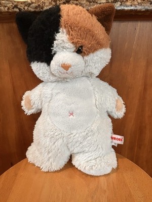 Aurora World Plush Calico Cat Kitten Pink Bellybutton 12 