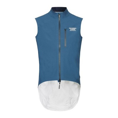 Pas Normal Studios Herren Essential Shield Weste wasserdicht winddicht blau Radfahren