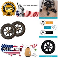 Replacement 6-inch Walker Wheels, 6 Inch Rollator-Wheels for Adults, Seniors,...