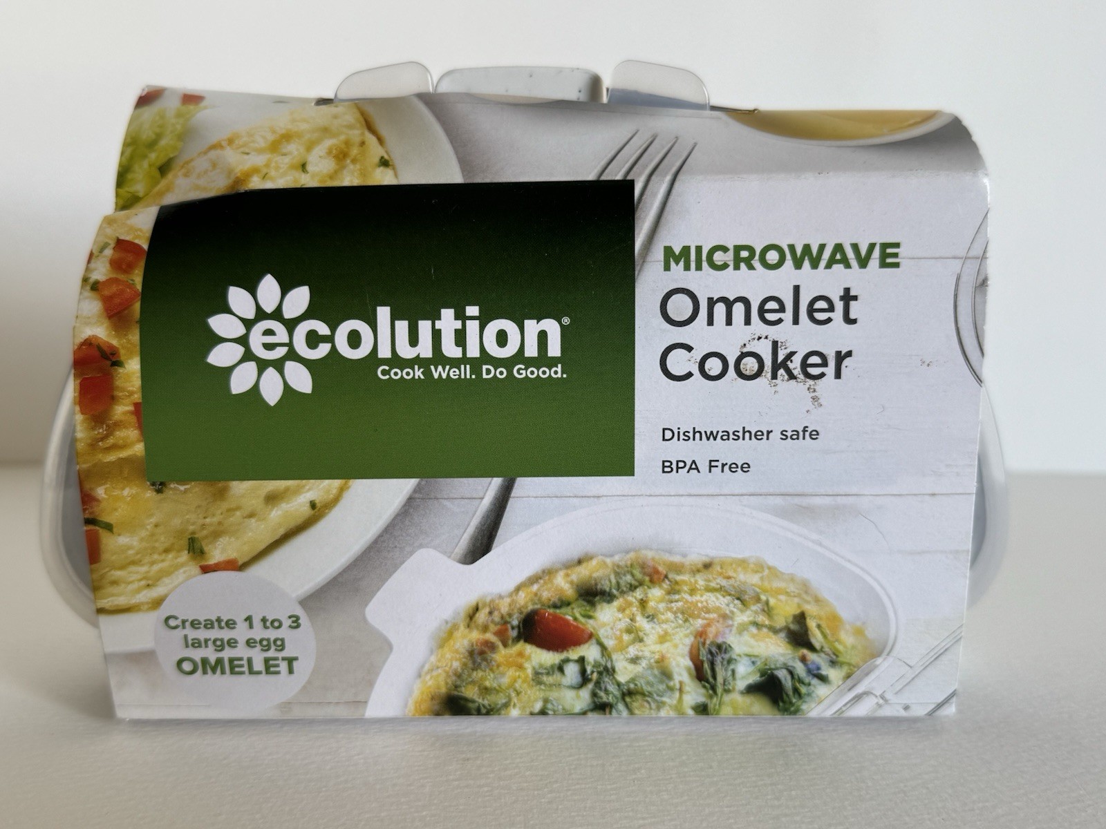 Ecolution  Omelet Wave Microwave Omelet Cooker White, New with tag