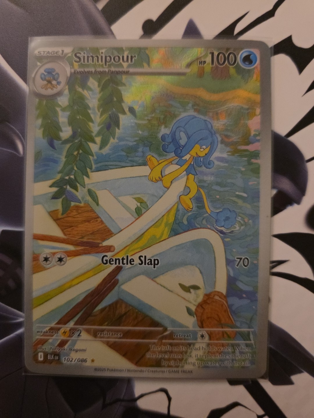 Pokémon TCG Simipour Black Bolt Illustration Rare Holo Card 102/086 Sv: Black