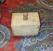 Antique Wood Butter Mold Press Primitive Dove Tail Box Farmhouse Rustic Kitchen