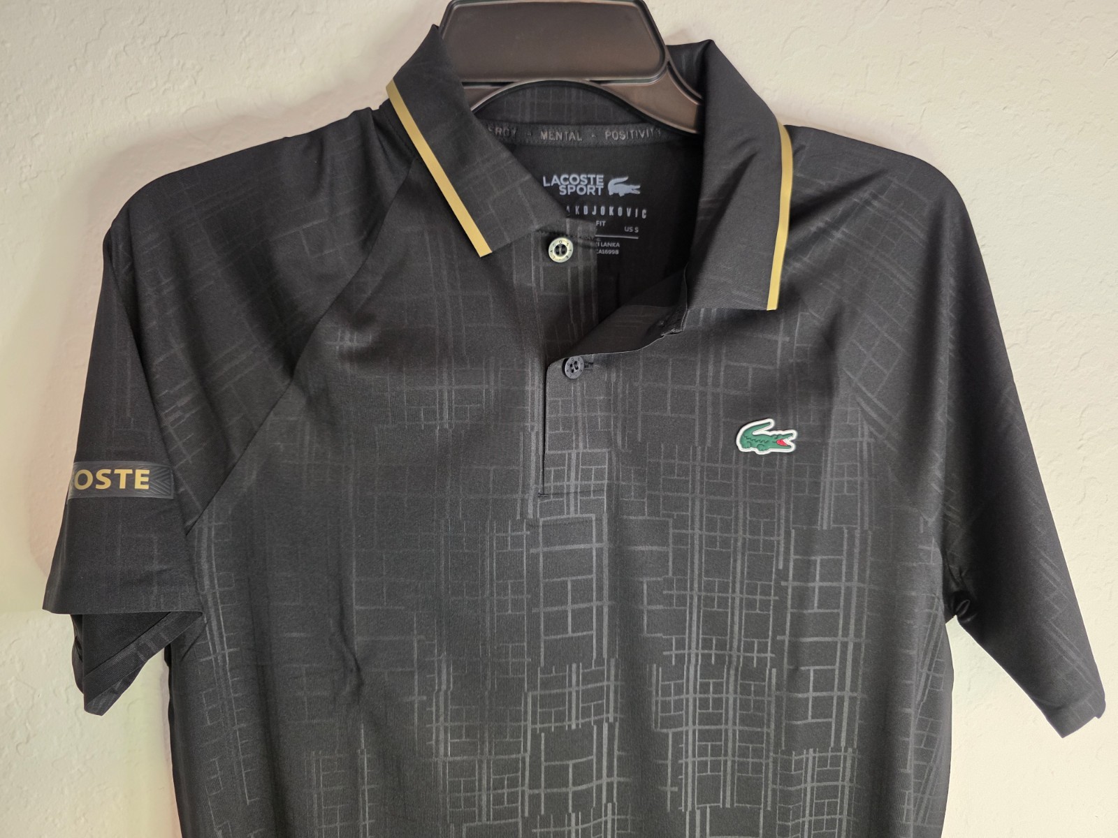 Lacoste Novak Djokovic t-shirt size S black fancy thumbnail 2