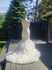 Allure Couture Size 14 Mermaid Style Wedding Gown In Ivory