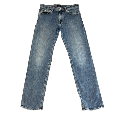 Hugo Boss Herren Jeans W31 L31 Regular Straight Leg Stretch Hellblau Waschung Maine