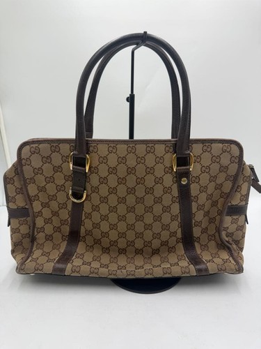 Authentic GUCCI Abby GG Leather Handbag 24cm x 37cm x 10cm Damaged Buttons