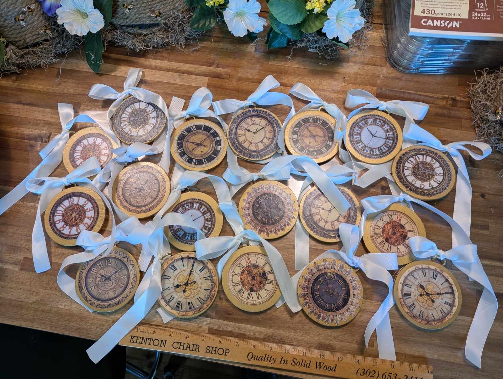 Home Crafted Clock Face Pocket Watch Party Decor Not Working Clocks