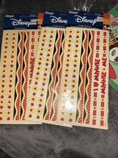Sandylion Disney Sticker Sheets Lot of Three  Mickey  Minnie Words w/Borders