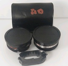 Yashica Yashikor Aux Telephoto  Wide Angle 1:4 74mm Lens Set Case Vintage 70's