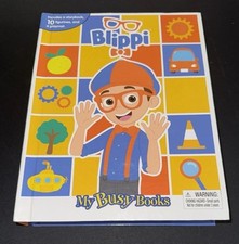 Blippi My Busy Books Set w/ Storybook, 10 Figurines  Playmat Toddler Toy