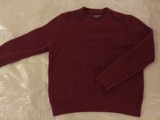 LL Bean Signature Mens Knit Sweater Size XL Red Cotton